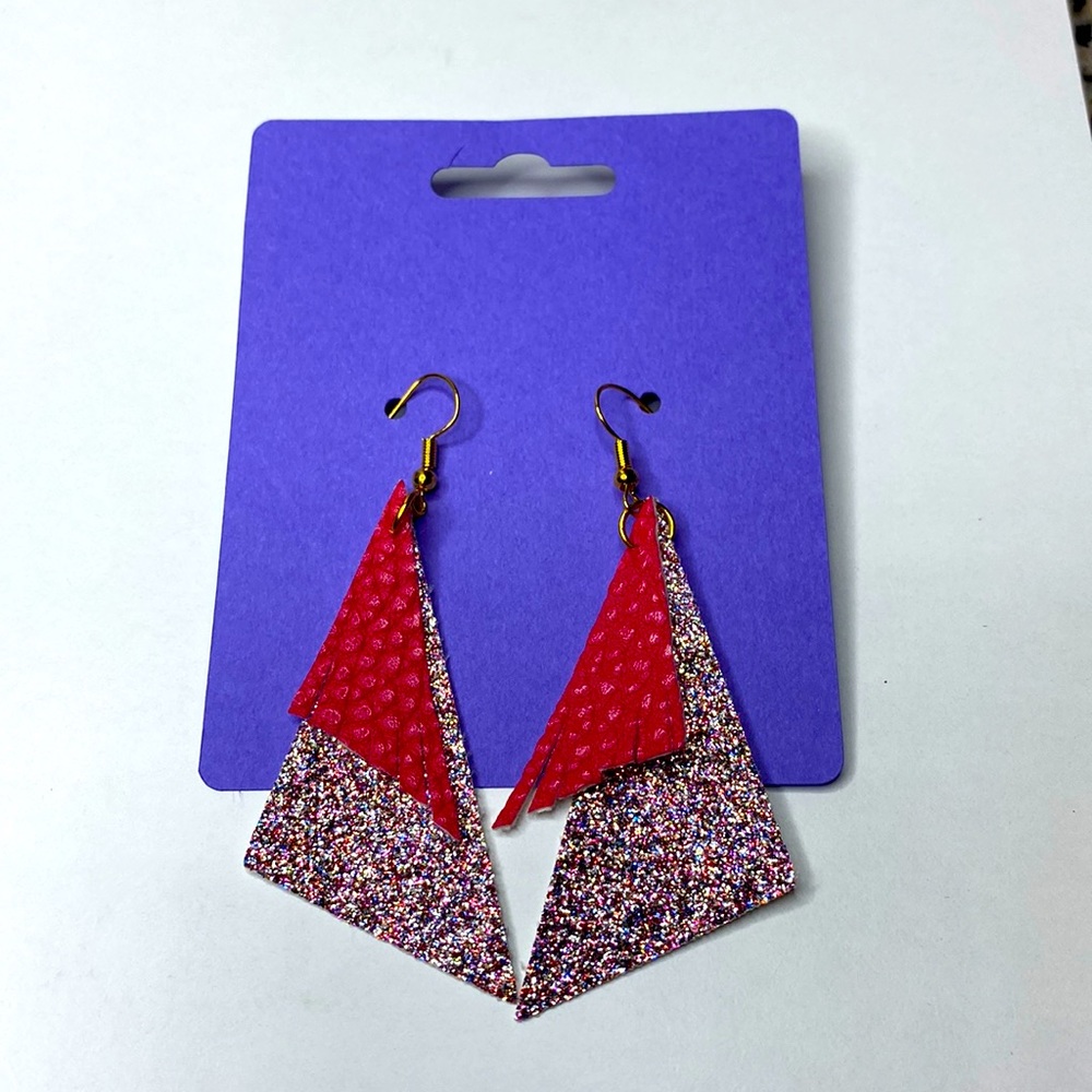 Handmade Faux Leather Earrings